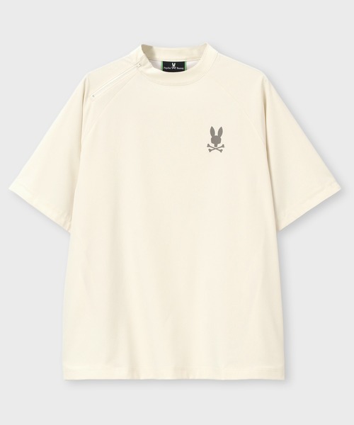 Psycho Bunny（サイコバニー）の「[WEB限定]リラックスフィット ロゴ モックネックTシャツ（Tシャツ/カットソー・メンズ・キナリ/ブラック/グレイッシュベージュ・X-LARGE/LARGE/MEDIUM/SMALL）」の4枚目の写真