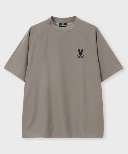 Psycho Bunny（サイコバニー）の「[WEB限定]リラックスフィット ロゴ モックネックTシャツ（Tシャツ/カットソー・メンズ・キナリ/ブラック/グレイッシュベージュ・X-LARGE/LARGE/MEDIUM/SMALL）」の14枚目の写真