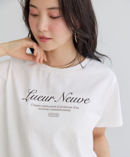 VIS(ビス)の「コンパクトアソートプリントTシャツ(Tシャツ/カットソー・レディース・ホワイト系その他/ホワイト/ブラック/チャコールグレー・FREE)」の6枚目の写真