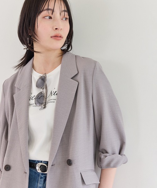 VIS(ビス)の「コンパクトアソートプリントTシャツ(Tシャツ/カットソー・レディース・ホワイト系その他/ホワイト/ブラック/チャコールグレー・FREE)」の12枚目の写真