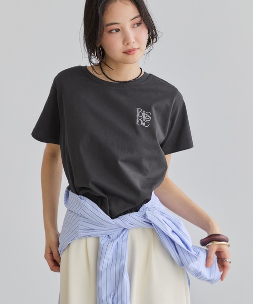 VIS(ビス)の「コンパクトアソートプリントTシャツ(Tシャツ/カットソー・レディース・ホワイト系その他/ホワイト/ブラック/チャコールグレー・FREE)」の15枚目の写真