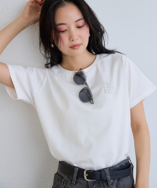 VIS(ビス)の「コンパクトアソートプリントTシャツ(Tシャツ/カットソー・レディース・ホワイト系その他/ホワイト/ブラック/チャコールグレー・FREE)」の18枚目の写真