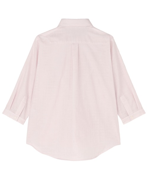 TOKYO SHIRTS（トウキョウシャツ）の「【Pitta Re:)】ふわっとガーゼシャツ レギュラーシルエット 七分袖 綿100% レディース カジュアルシャツ（シャツ/ブラウス・レディース・ピンク・S/M/L）」の2枚目の写真
