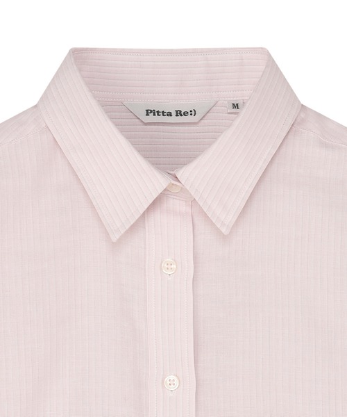 TOKYO SHIRTS（トウキョウシャツ）の「【Pitta Re:)】ふわっとガーゼシャツ レギュラーシルエット 七分袖 綿100% レディース カジュアルシャツ（シャツ/ブラウス・レディース・ピンク・S/M/L）」の3枚目の写真