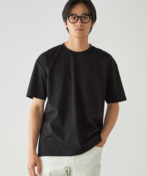 COMME CA ISM(コムサイズム)の「【MADE IN JAPAN】シルキーポンチTシャツ(Tシャツ/カットソー・メンズ・サックスブルー/ライトグレー/ホワイト/ネイビー/ブラック/ターコイズブルー/ベージュ・LARGE/MEDIUM)」の3枚目の写真
