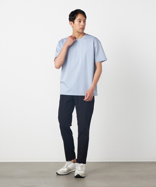 COMME CA ISM(コムサイズム)の「【MADE IN JAPAN】シルキーポンチTシャツ(Tシャツ/カットソー・メンズ・サックスブルー/ライトグレー/ホワイト/ネイビー/ブラック/ターコイズブルー/ベージュ・LARGE/MEDIUM)」の8枚目の写真