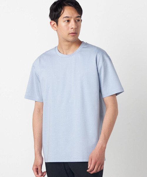 COMME CA ISM(コムサイズム)の「【MADE IN JAPAN】シルキーポンチTシャツ(Tシャツ/カットソー・メンズ・サックスブルー/ライトグレー/ホワイト/ネイビー/ブラック/ターコイズブルー/ベージュ・LARGE/MEDIUM)」の9枚目の写真