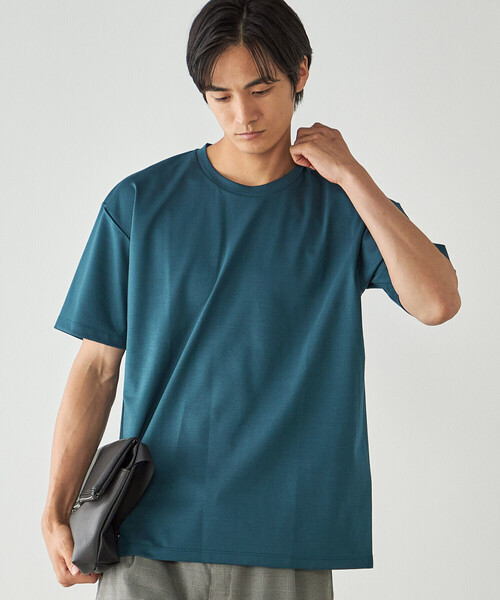 COMME CA ISM(コムサイズム)の「【MADE IN JAPAN】シルキーポンチTシャツ(Tシャツ/カットソー・メンズ・サックスブルー/ライトグレー/ホワイト/ネイビー/ブラック/ターコイズブルー/ベージュ・LARGE/MEDIUM)」の14枚目の写真