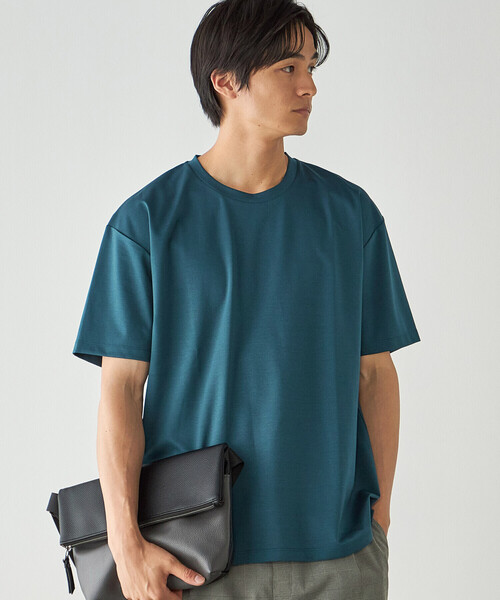 COMME CA ISM(コムサイズム)の「【MADE IN JAPAN】シルキーポンチTシャツ(Tシャツ/カットソー・メンズ・サックスブルー/ライトグレー/ホワイト/ネイビー/ブラック/ターコイズブルー/ベージュ・LARGE/MEDIUM)」の15枚目の写真