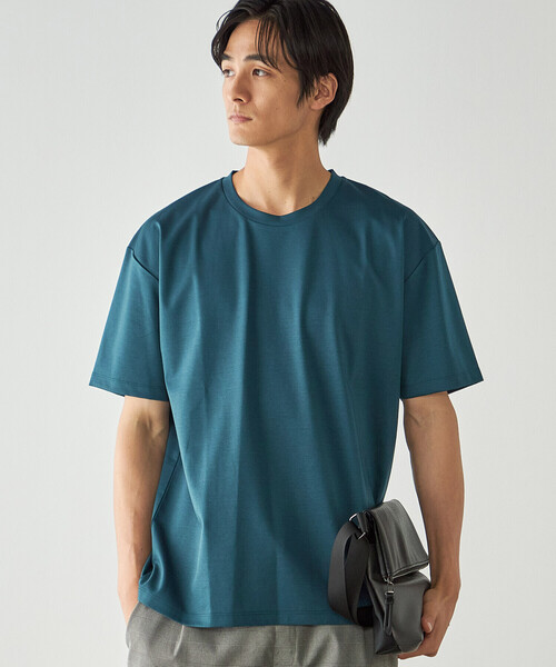 COMME CA ISM(コムサイズム)の「【MADE IN JAPAN】シルキーポンチTシャツ(Tシャツ/カットソー・メンズ・サックスブルー/ライトグレー/ホワイト/ネイビー/ブラック/ターコイズブルー/ベージュ・LARGE/MEDIUM)」の16枚目の写真