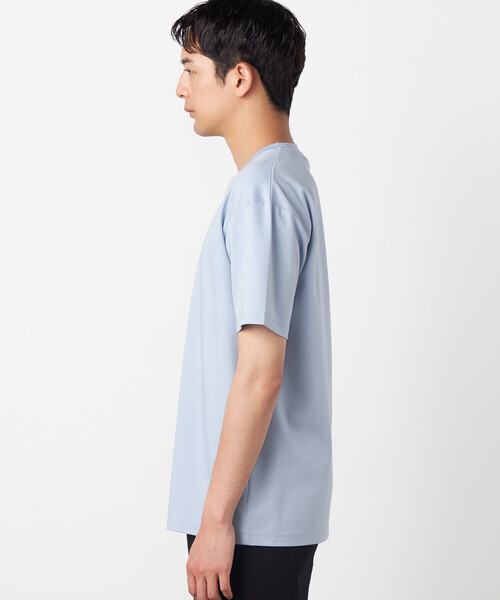 COMME CA ISM(コムサイズム)の「【MADE IN JAPAN】シルキーポンチTシャツ(Tシャツ/カットソー・メンズ・サックスブルー/ライトグレー/ホワイト/ネイビー/ブラック/ターコイズブルー/ベージュ・LARGE/MEDIUM)」の18枚目の写真