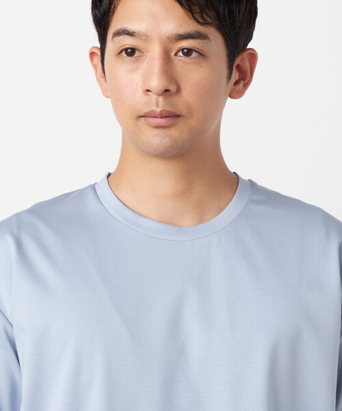 COMME CA ISM(コムサイズム)の「【MADE IN JAPAN】シルキーポンチTシャツ(Tシャツ/カットソー・メンズ・サックスブルー/ライトグレー/ホワイト/ネイビー/ブラック/ターコイズブルー/ベージュ・LARGE/MEDIUM)」の20枚目の写真