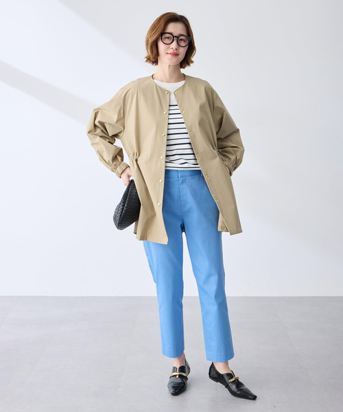 Petit Honfleur(プチオンフルール)の「【すご楽シリーズ】ストレッチテーパードパンツ【後ろウエストゴム・通年素材】(その他パンツ・レディース・ベージュ/ネイビー/ブルー・M/L)」の17枚目の写真