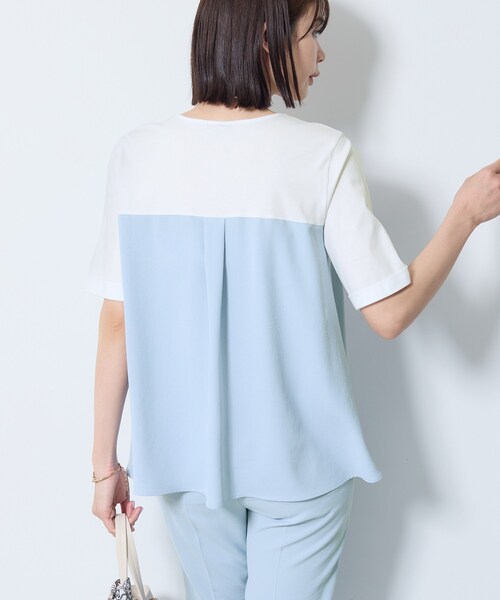 INDIVI（インディヴィ）の「【着る日傘／SETUP可能】ビスチェレイヤード風トップス（Tシャツ/カットソー・レディース・ネイビー/ベージュ/サックスブルー/ブラック・13/05/38/34/19/15 ）」の13枚目の写真