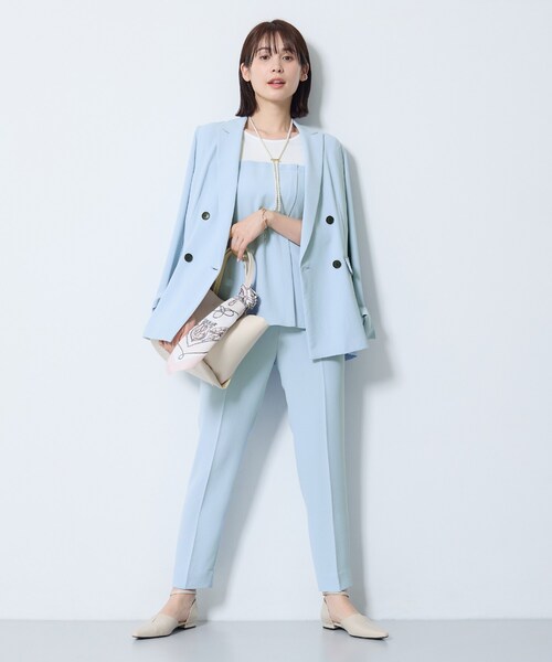 INDIVI（インディヴィ）の「【着る日傘／SETUP可能】ビスチェレイヤード風トップス（Tシャツ/カットソー・レディース・ネイビー/ベージュ/サックスブルー/ブラック・13/05/38/34/19/15 ）」の15枚目の写真