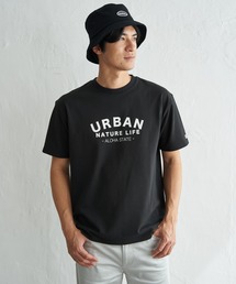 【吸水速乾】URBAN NATURE LIFE アーバンネイチャーライフ 鹿の子フロッキープリントTシャツ