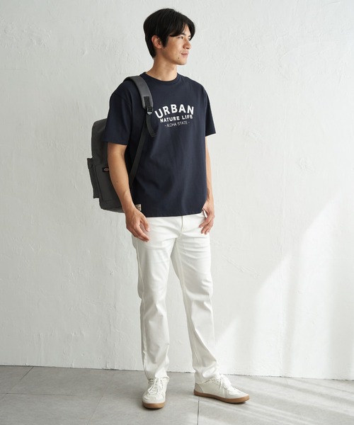 ikka(イッカ)の「【吸水速乾】URBAN NATURE LIFE アーバンネイチャーライフ 鹿の子フロッキープリントTシャツ(Tシャツ/カットソー・メンズ・ネイビー/ホワイト/カーキ/ブラック・XL/L/M/S)」の18枚目の写真