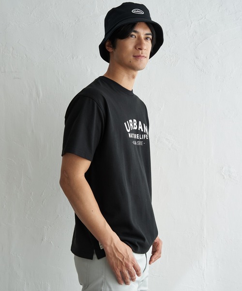 ikka(イッカ)の「【吸水速乾】URBAN NATURE LIFE アーバンネイチャーライフ 鹿の子フロッキープリントTシャツ(Tシャツ/カットソー・メンズ・ネイビー/ホワイト/カーキ/ブラック・XL/L/M/S)」の8枚目の写真