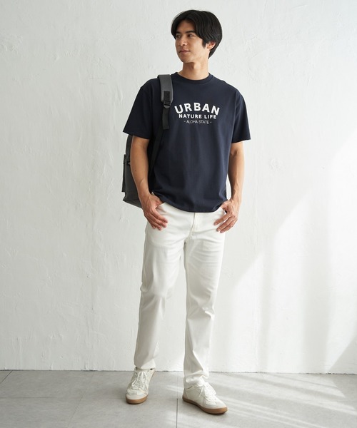 ikka(イッカ)の「【吸水速乾】URBAN NATURE LIFE アーバンネイチャーライフ 鹿の子フロッキープリントTシャツ(Tシャツ/カットソー・メンズ・ネイビー/ホワイト/カーキ/ブラック・XL/L/M/S)」の19枚目の写真