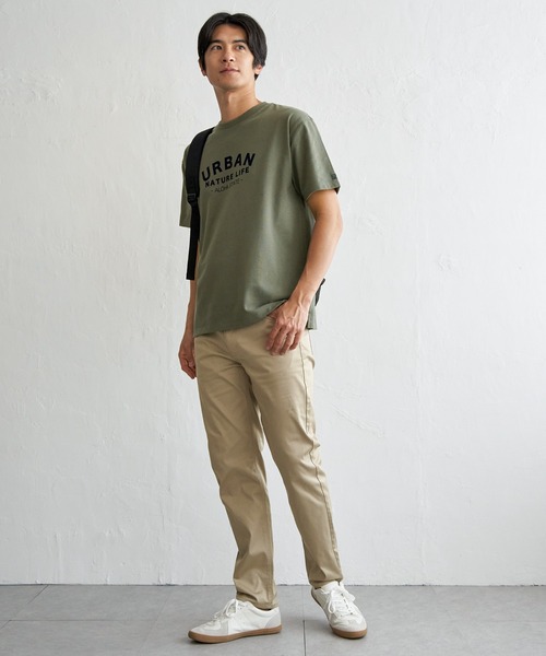ikka(イッカ)の「【吸水速乾】URBAN NATURE LIFE アーバンネイチャーライフ 鹿の子フロッキープリントTシャツ(Tシャツ/カットソー・メンズ・ネイビー/ホワイト/カーキ/ブラック・XL/L/M/S)」の14枚目の写真