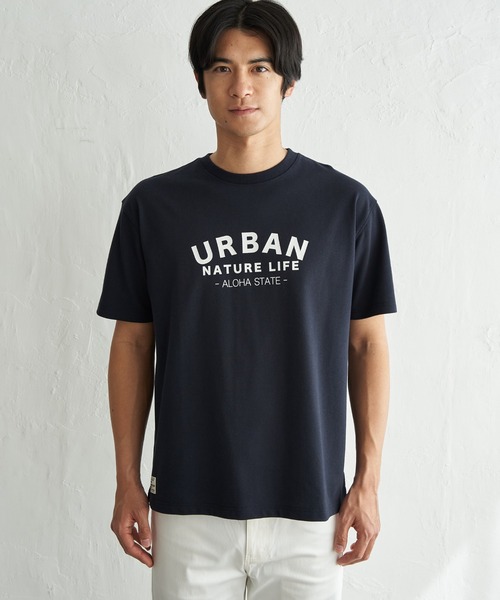 ikka(イッカ)の「【吸水速乾】URBAN NATURE LIFE アーバンネイチャーライフ 鹿の子フロッキープリントTシャツ(Tシャツ/カットソー・メンズ・ネイビー/ホワイト/カーキ/ブラック・XL/L/M/S)」の22枚目の写真