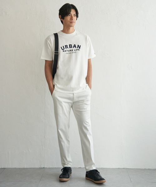 ikka(イッカ)の「【吸水速乾】URBAN NATURE LIFE アーバンネイチャーライフ 鹿の子フロッキープリントTシャツ(Tシャツ/カットソー・メンズ・ネイビー/ホワイト/カーキ/ブラック・XL/L/M/S)」の7枚目の写真