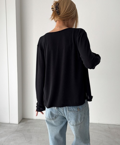 CANAL JEAN(キャナルジーン)の「El mar レイヤードカットトップス(アンサンブル・レディース・サックスブルー/ブラック/グレー・ONE SIZE)」の5枚目の写真