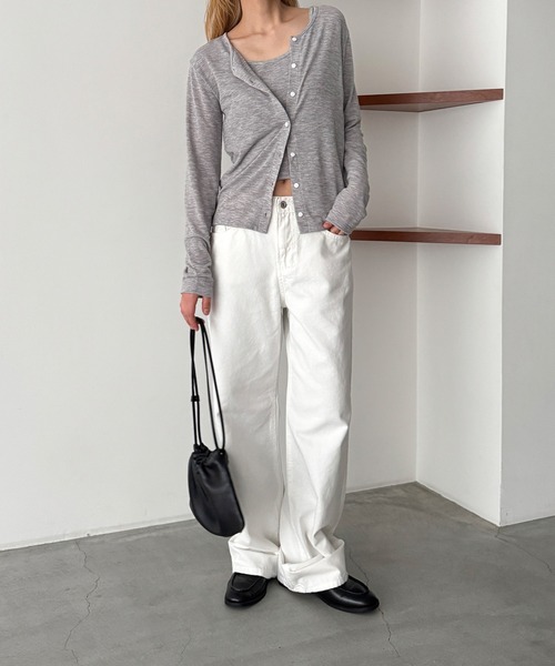 CANAL JEAN(キャナルジーン)の「El mar レイヤードカットトップス(アンサンブル・レディース・サックスブルー/ブラック/グレー・ONE SIZE)」の8枚目の写真