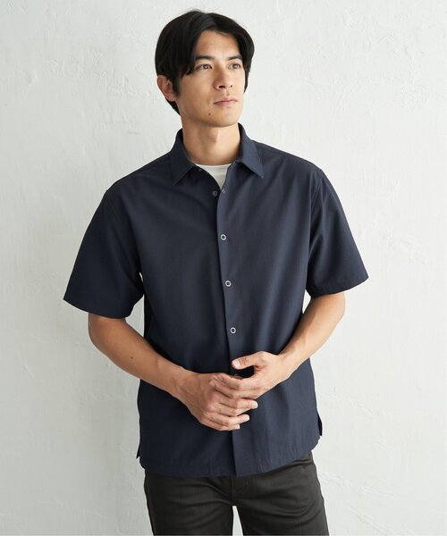 ikka(イッカ)の「イージーケア半袖シャウター(ブルゾン・メンズ・ベージュ/ネイビー/ブルー・XL/L/M/S)」の9枚目の写真