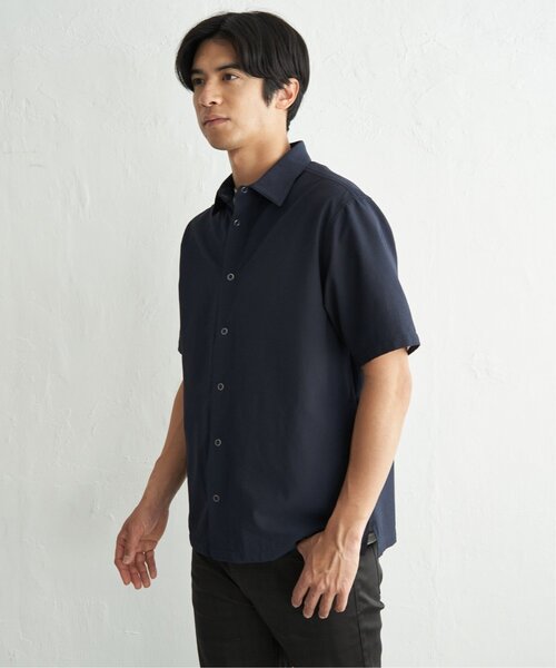 ikka(イッカ)の「イージーケア半袖シャウター(ブルゾン・メンズ・ベージュ/ネイビー/ブルー・XL/L/M/S)」の10枚目の写真