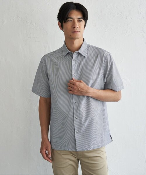 ikka(イッカ)の「イージーケア半袖シャウター(ブルゾン・メンズ・ベージュ/ネイビー/ブルー・XL/L/M/S)」の11枚目の写真