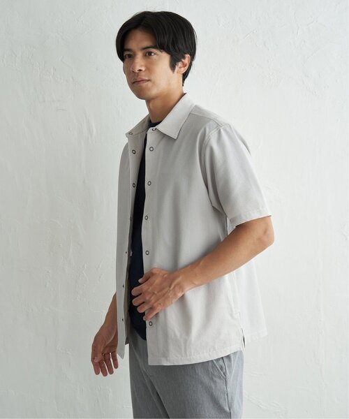 ikka(イッカ)の「イージーケア半袖シャウター(ブルゾン・メンズ・ベージュ/ネイビー/ブルー・XL/L/M/S)」の17枚目の写真