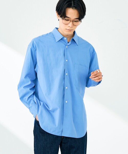 GLOSTER(グロスター)の「【ニューベーシック】ワッシャーポプリンシャツ ロングスリーブ(シャツ/ブラウス・メンズ・オフホワイト/サックスブルー/チャコールグレー・M/L/S)」の7枚目の写真