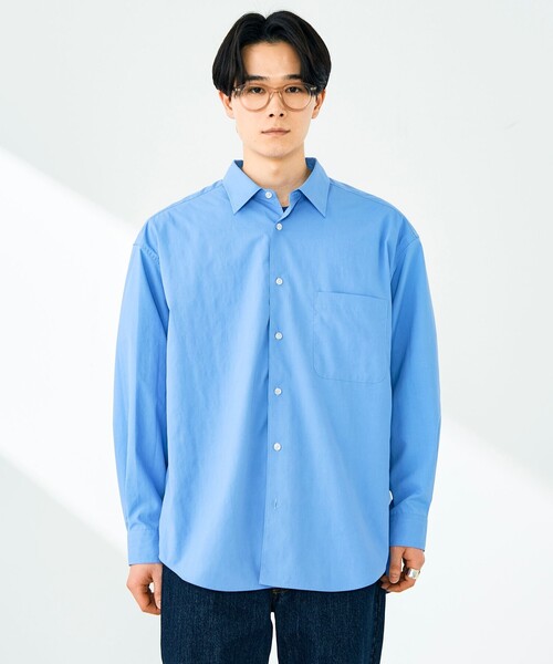 GLOSTER(グロスター)の「【ニューベーシック】ワッシャーポプリンシャツ ロングスリーブ(シャツ/ブラウス・メンズ・オフホワイト/サックスブルー/チャコールグレー・M/L/S)」の8枚目の写真