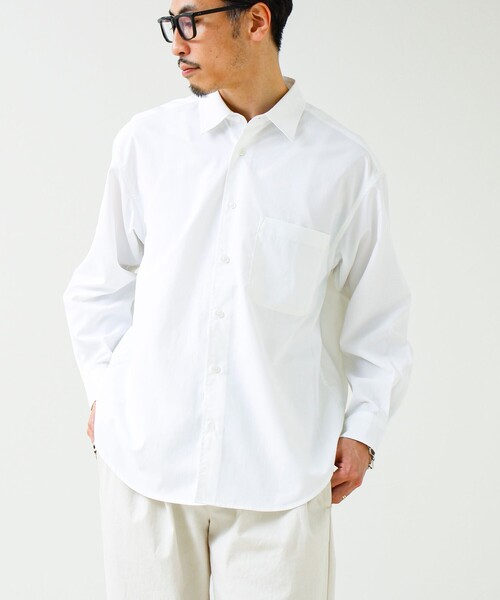 GLOSTER(グロスター)の「【ニューベーシック】ワッシャーポプリンシャツ ロングスリーブ(シャツ/ブラウス・メンズ・オフホワイト/サックスブルー/チャコールグレー・M/L/S)」の10枚目の写真