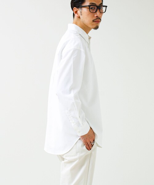 GLOSTER(グロスター)の「【ニューベーシック】ワッシャーポプリンシャツ ロングスリーブ(シャツ/ブラウス・メンズ・オフホワイト/サックスブルー/チャコールグレー・M/L/S)」の12枚目の写真