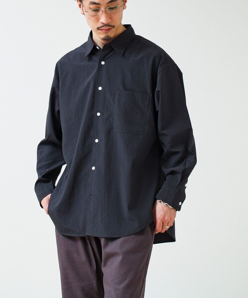 GLOSTER(グロスター)の「【ニューベーシック】ワッシャーポプリンシャツ ロングスリーブ(シャツ/ブラウス・メンズ・オフホワイト/サックスブルー/チャコールグレー・M/L/S)」の16枚目の写真