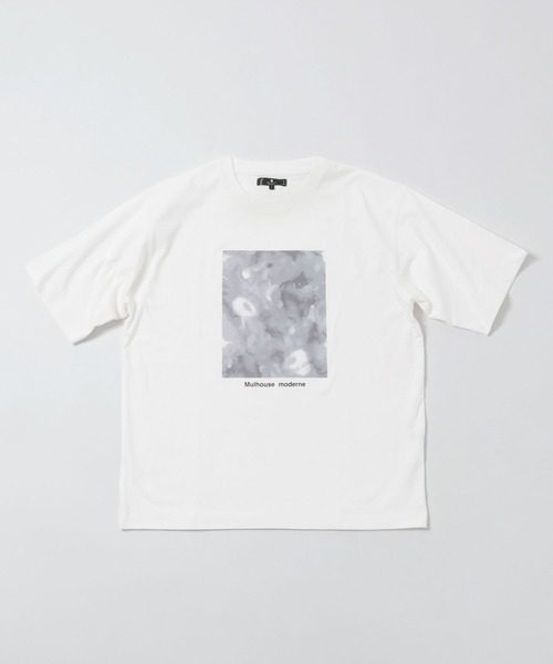 GLOBAL WORK(グローバルワーク)の「ミュルーズモダンTシャツ/半袖/678612(Tシャツ/カットソー・メンズ・ホワイト/ブラック系その他2/ブラック系その他/ホワイト系その他2/ブラック・LARGE/MEDIUM/SMALL/X-LARGE)」の2枚目の写真
