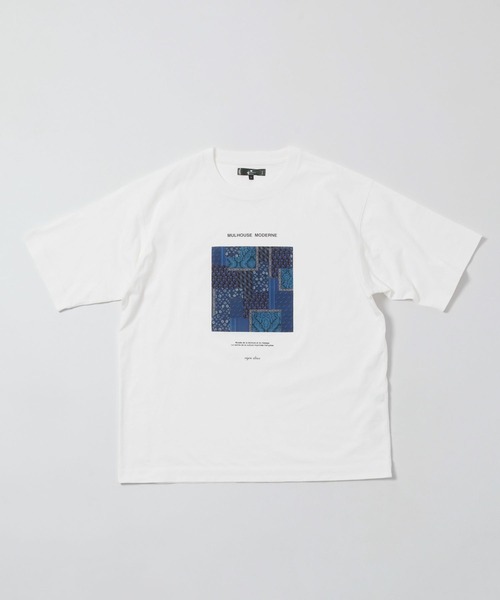 GLOBAL WORK(グローバルワーク)の「ミュルーズモダンTシャツ/半袖/678612(Tシャツ/カットソー・メンズ・ホワイト/ブラック系その他2/ブラック系その他/ホワイト系その他2/ブラック・LARGE/MEDIUM/SMALL/X-LARGE)」の3枚目の写真