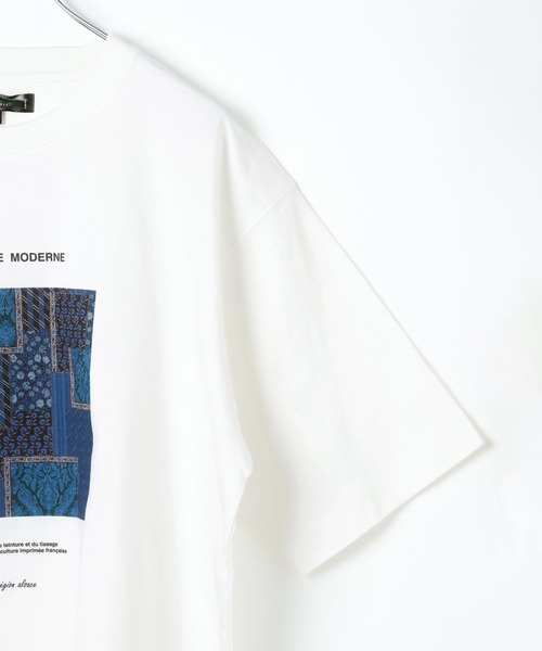 GLOBAL WORK(グローバルワーク)の「ミュルーズモダンTシャツ/半袖/678612(Tシャツ/カットソー・メンズ・ホワイト/ブラック系その他2/ブラック系その他/ホワイト系その他2/ブラック・LARGE/MEDIUM/SMALL/X-LARGE)」の9枚目の写真