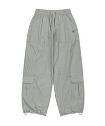 TAG DOUBLE KNEE NYLON PANTS - GREY