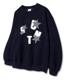 UGMTスター 裏毛 スウェット Tシャツ ネイビー