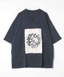 my beautiful landlet（マイビューティフルランドレット）の「【my beautiful landlet】 USA COTTON V-NECK BIG T-SHIRT - print（Tシャツ/カットソー）」