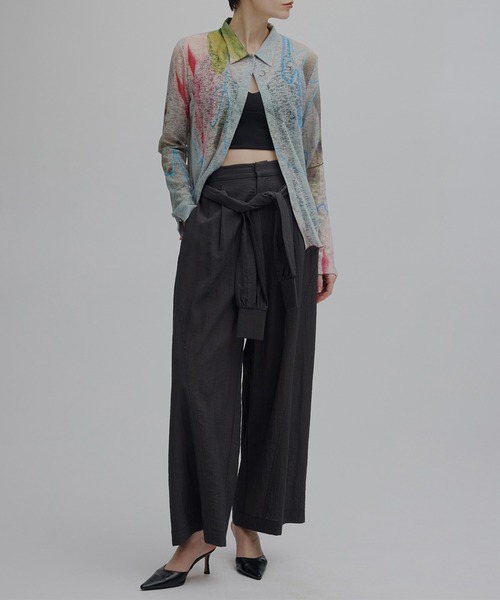 Ameri(アメリ)の「GEL ART CUT SHIRT(シャツ/ブラウス・レディース・ライトブルー/カーキ・FREE)」の11枚目の写真