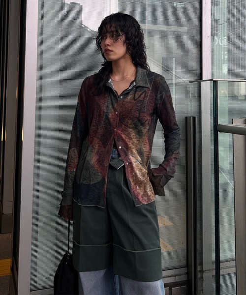 Ameri(アメリ)の「GEL ART CUT SHIRT(シャツ/ブラウス・レディース・ライトブルー/カーキ・FREE)」の20枚目の写真