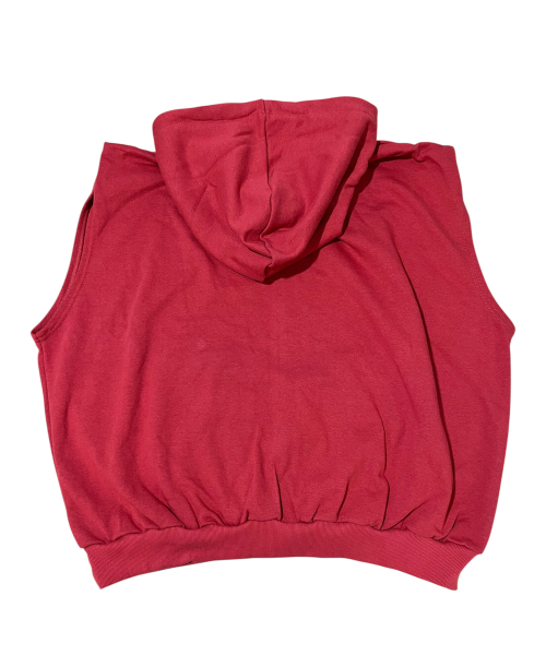 セール】Forced Happiness Sweat Hood Vest ((indianred))（ベスト 