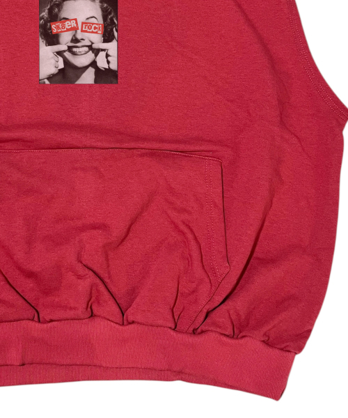 セール】Forced Happiness Sweat Hood Vest ((indianred))（ベスト 