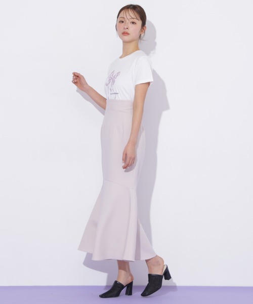 JILL by JILL STUART(ジルバイジルスチュアート)の「バックレースダウンマーメイドスカート(スカート・レディース・ブラック/グレー/ホワイト・FREE)」の2枚目の写真