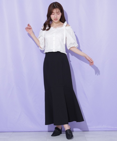 JILL by JILL STUART(ジルバイジルスチュアート)の「バックレースダウンマーメイドスカート(スカート・レディース・ブラック/グレー/ホワイト・FREE)」の13枚目の写真
