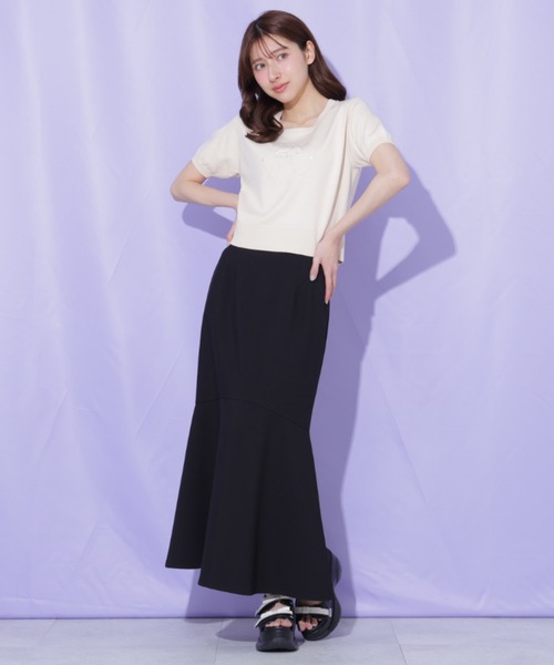 JILL by JILL STUART(ジルバイジルスチュアート)の「バックレースダウンマーメイドスカート(スカート・レディース・ブラック/グレー/ホワイト・FREE)」の14枚目の写真